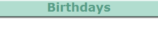 Birthdays