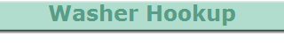 Washer Hookup