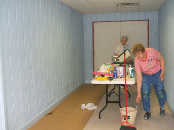 Gym Hall Prep for Paint