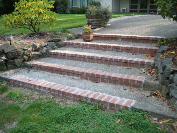 front steps brick work